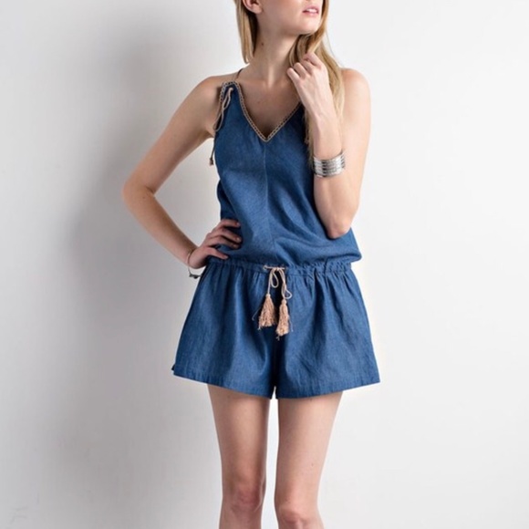 Denim Romper - Picture 3 of 3